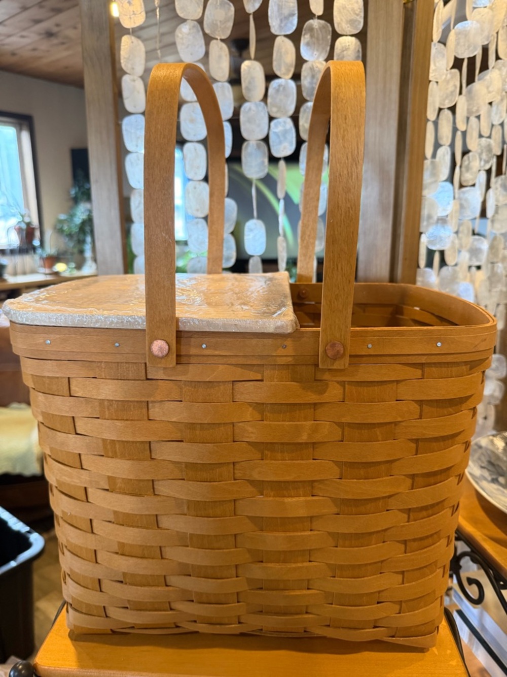 Longaberger Wine and Cheese Basket with CuttingBoard NWT